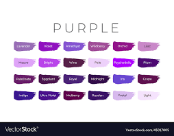Purple Paint Color Swatches With Shade