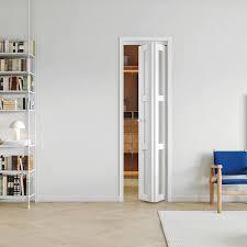 Tenoner 24 In X 80 In Three Frosted Glass Panel Bi Fold Interior Door For Closet With Mdf Water Proof Pvc Covering White