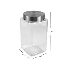 67 Oz X Large Square Glass Canister