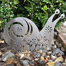 Stainless Steel Garden Art Snail Felt