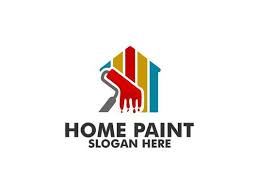 Painted House Vector Logo Ilration