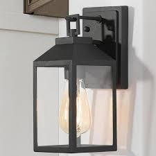 Black Outdoor Lantern Sconce