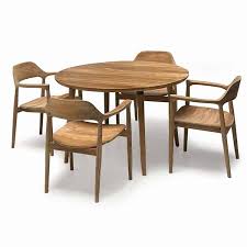 5 Pc Mid Century Teak Patio Dining For