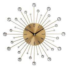 Gold Metal Starburst Og Wall Clock