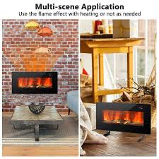 Sunrinx 36 In Wall Mount Electric Fireplace In Black