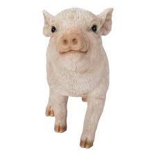 Baby Pig Standing Pink Statues 87726