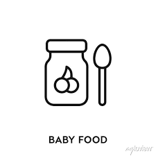 Baby Food Vector Icon Baby Food Sign