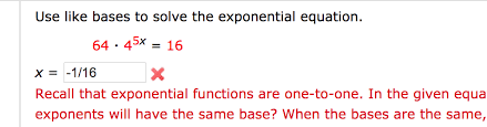 Solve The Exponential Equation 64