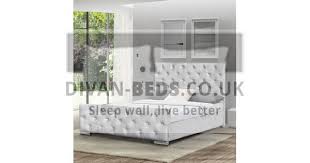 Marino Luxury Grey Plush Velvet Bed