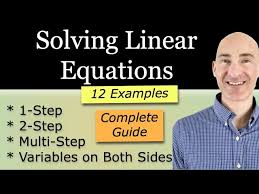 Solving Linear Equations In 1 Variable