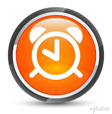 Alarm Clock Icon Galaxy Orange Round