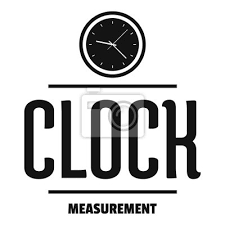 Clock Logo Simple Black Style Posters