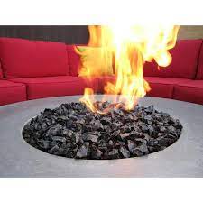 Black Tempered Reflective Fire Glass