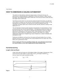 how to dimension sailing catamaran pdf