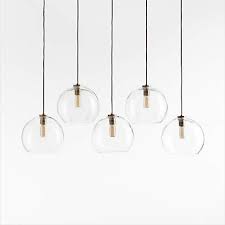 Arren Brass 5 Light Linear Pendant With