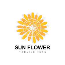 Sunflower Logo Design Ornamental Plant