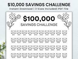 100000 Savings Challenge Printable 100