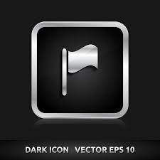 Icon Silver Metal Stock Vector