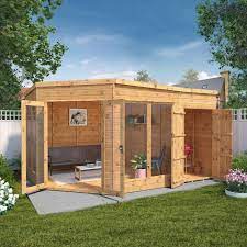 13 X 9 Corner Summerhouse With Shed