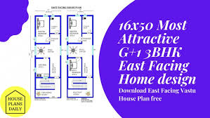 16x50 G 1 3bhk East Facing Home Design