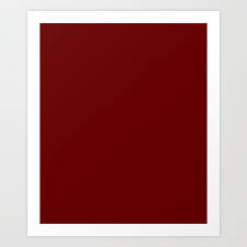 Blood Red Solid Color Art Print By