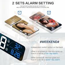 Digital Alarm Clock Large Led Digital