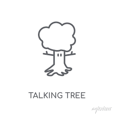 Talking Tree Linear Icon Modern