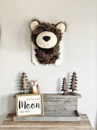 Brown Grizzly Bear Faux Taxidermy Plush