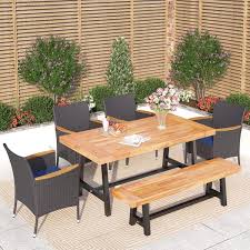 Phi Villa Black 6 Piece Metal Patio