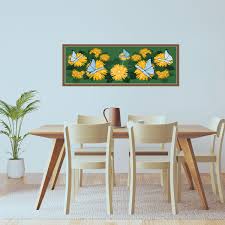 Dandelion Wall Art As A Green And