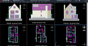 North American Style House Dwg