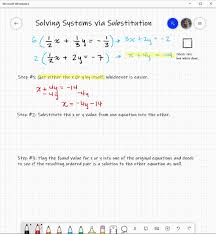 Solve Each System By The Substitution