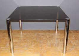 Chrome And Glass Dining Table 1970