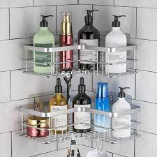 Dracelo Silver Corner Shower Caddy 2