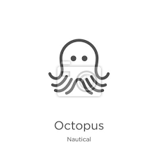 Octopus Icon Vector From Nautical