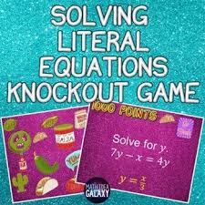 Solving Literal Equations Review