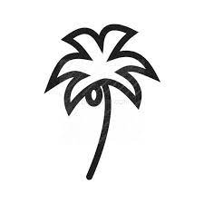 Coconut Trees Line Icon Iconbunny