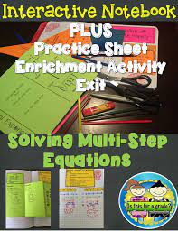 Solving Multi Step Equations Foldable