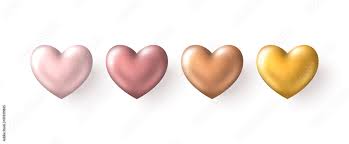 Valentine S Day Rose Gold Heart Set