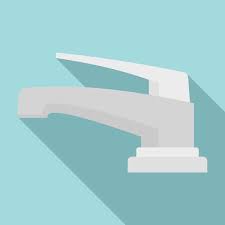 Chrome Faucet Icon Flat Ilration Of