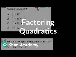 Ca Algebra I Factoring Quadratics