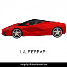 La Ferrari Car Model Icon Modern Flat