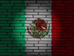 Mexico Flag Brick Wall Graphic 114644553