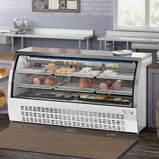 White Curved Glass Refrigerated Deli Case
