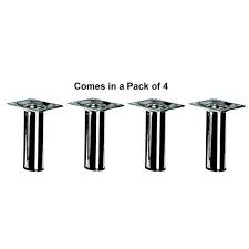 3 9 In Chrome Oval Table Leg Set Set Of 4