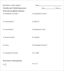 13 Simple Algebra Worksheet Templates