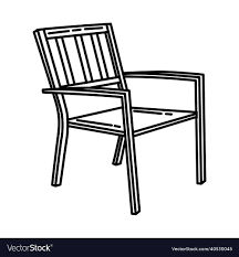 Patio Chair Icon Doodle Hand Drawn Or