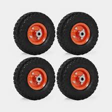 10 Spare Pneumatic Wheels 4 Pack