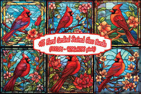 15 Fl Cardinal Stained Glass Bundle