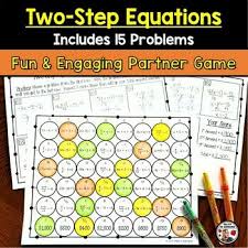 Two Step Equations Partner Activity In